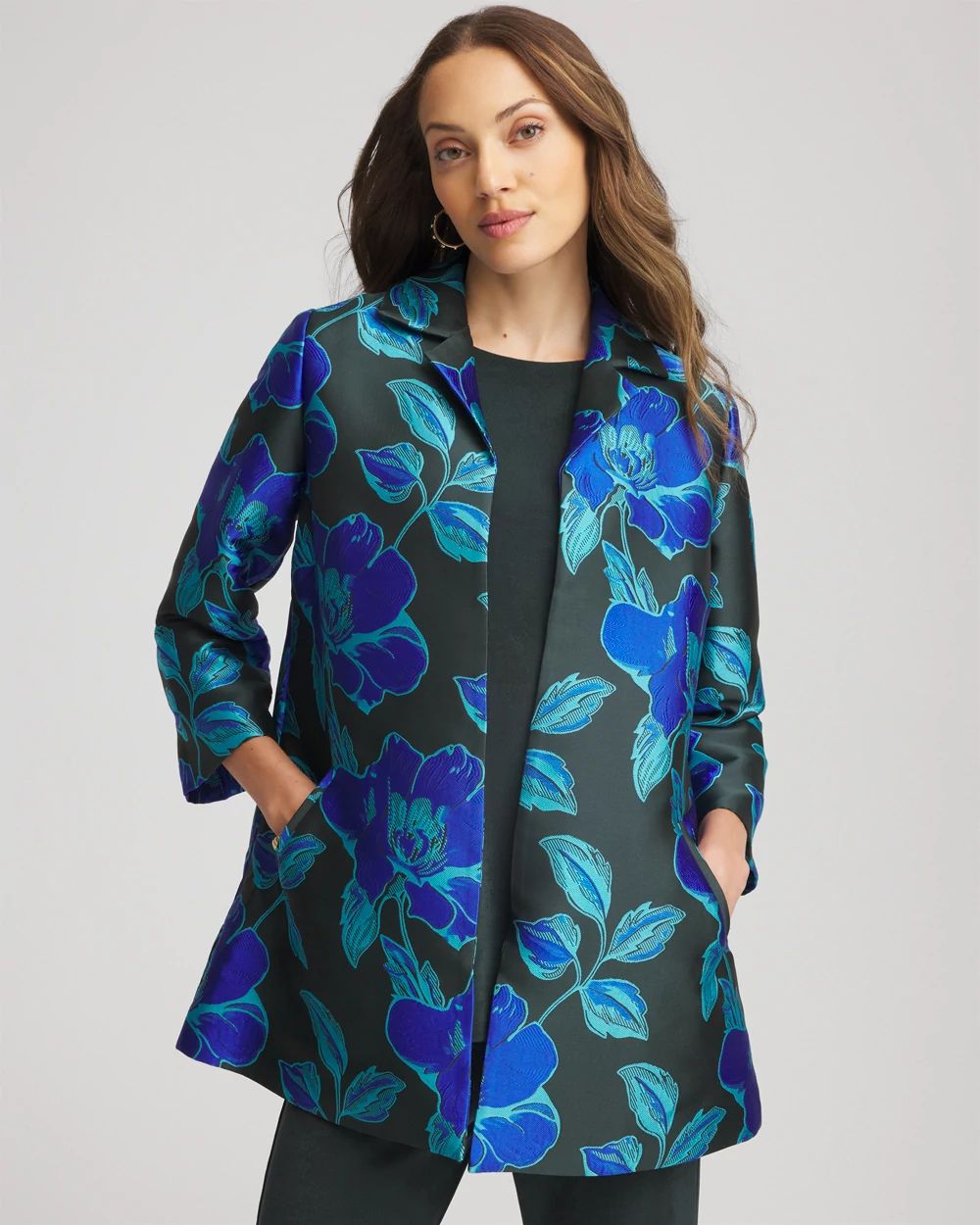 Travelers™ Collection Floral Jacquard Jacket | Chico's